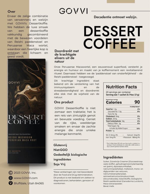 GRATIS Probeerverpakking DESSERT coffee  (4 stuks)